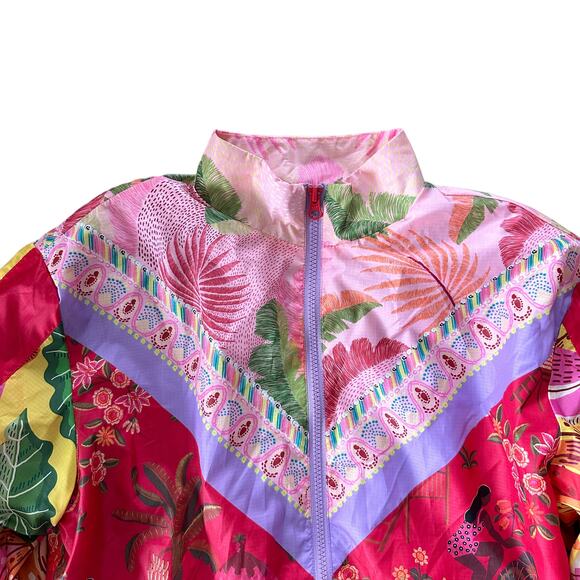 NEW Farm Rio Mixed Scarves Windbreaker - Picture 8 of 16